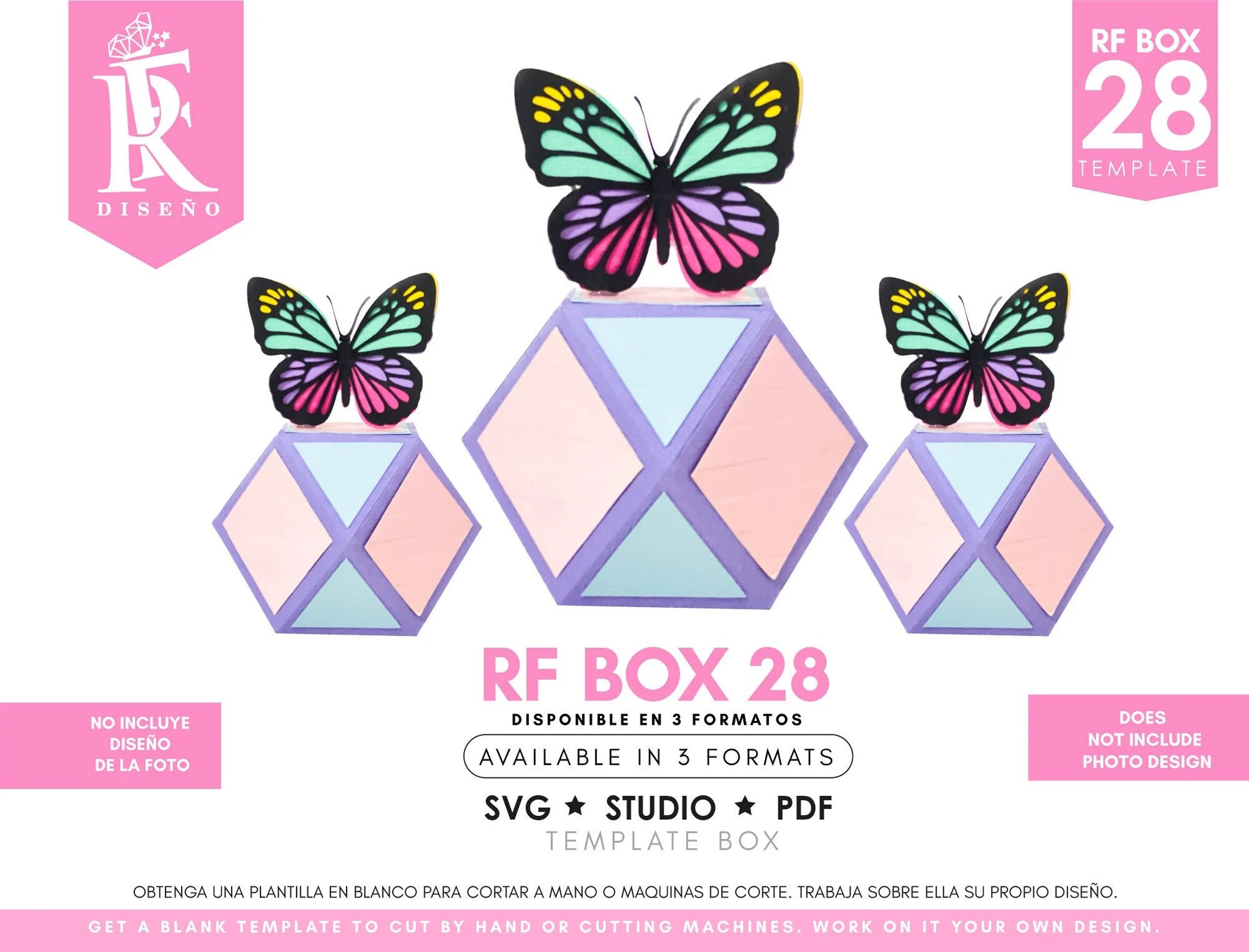 RF BOX 28 - Template box - Does not include the photo design