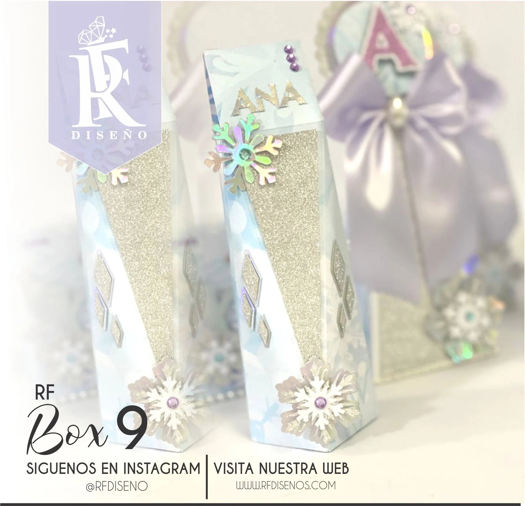 RF BOX 9 - Template box - Does not include the photo design. Paper decor / Paper / Paper Box / Templates Paper/ Templates Box Paper