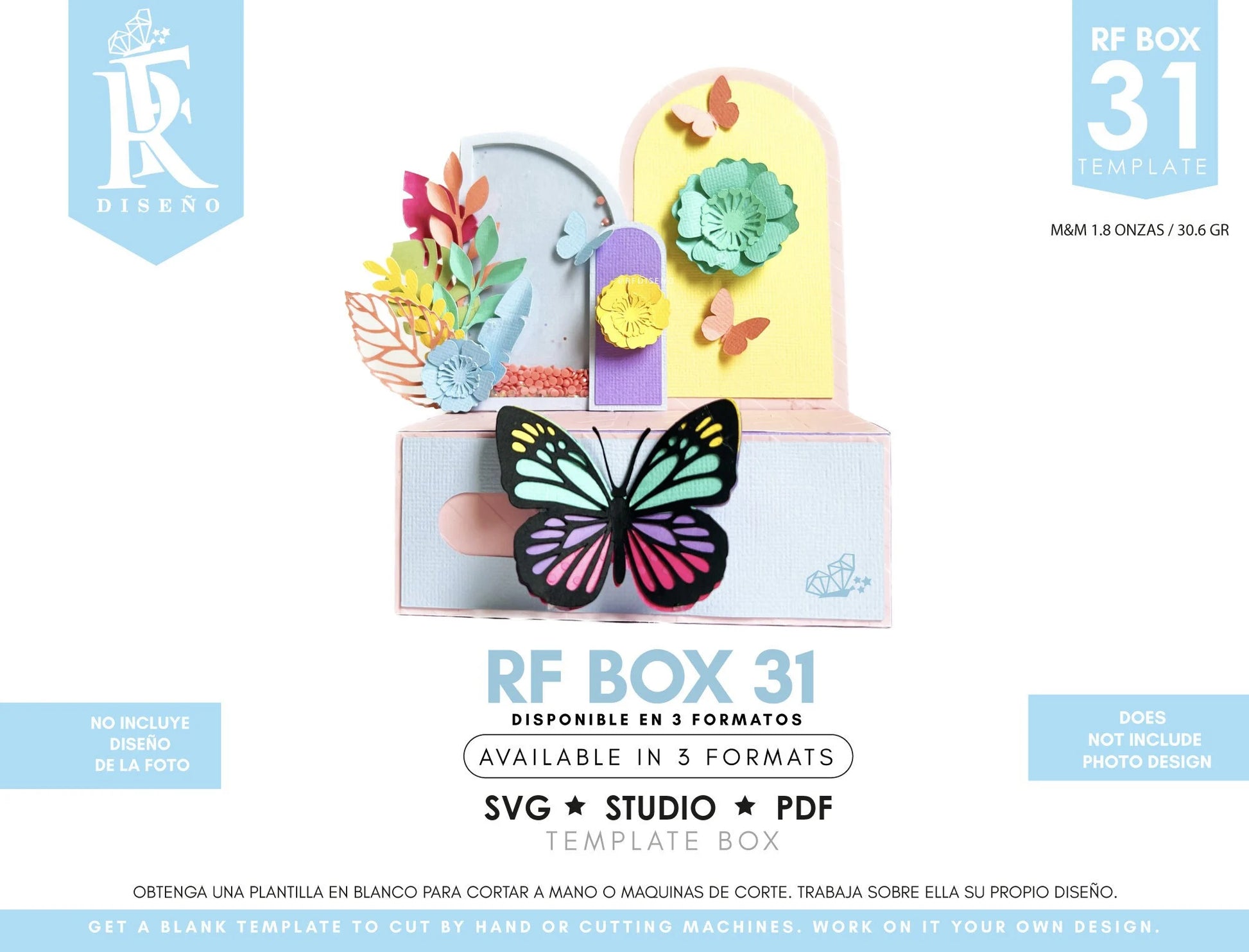 RF BOX 31 - Template Box Shaker - Luces - Movement - Does not include the photo design
