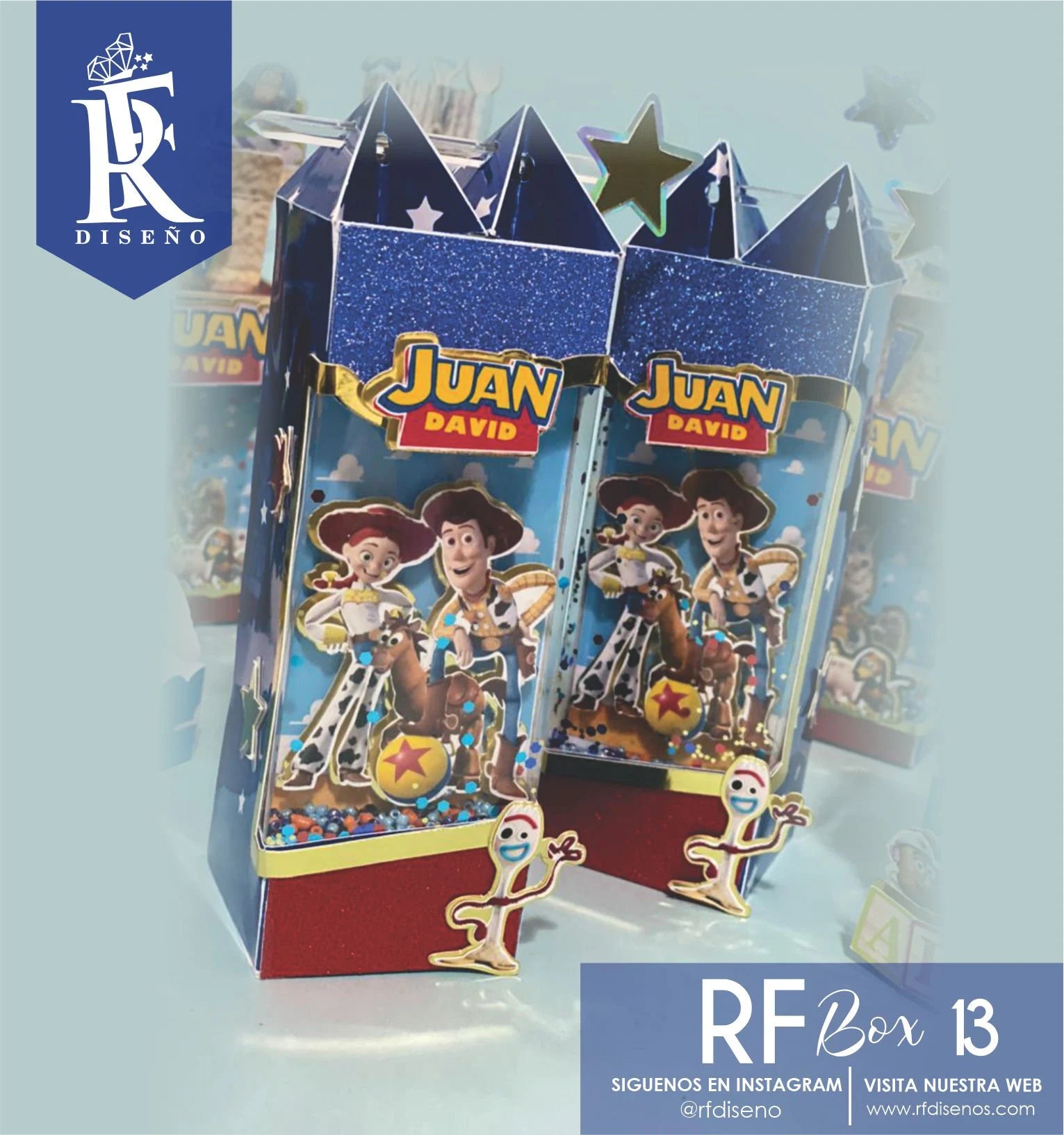 RF BOX 13 - Template box paper - Does not include the photo design.