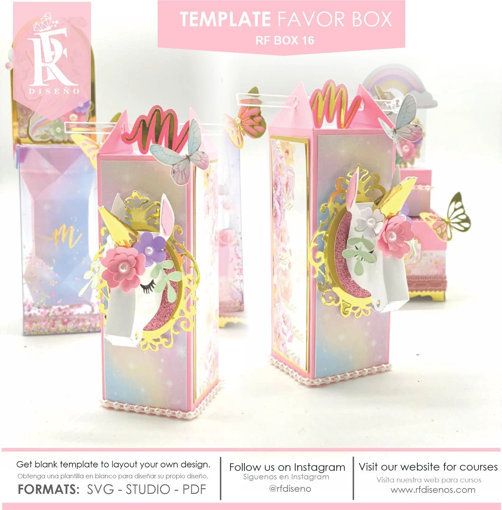 RF BOX 16 - Template Box - Does not include the photo design - Paper Templates box