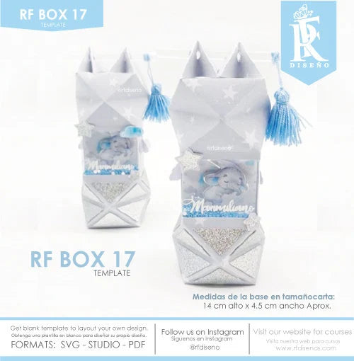 RF BOX 17 - Template Box - Candy Box - Does not include the photo design