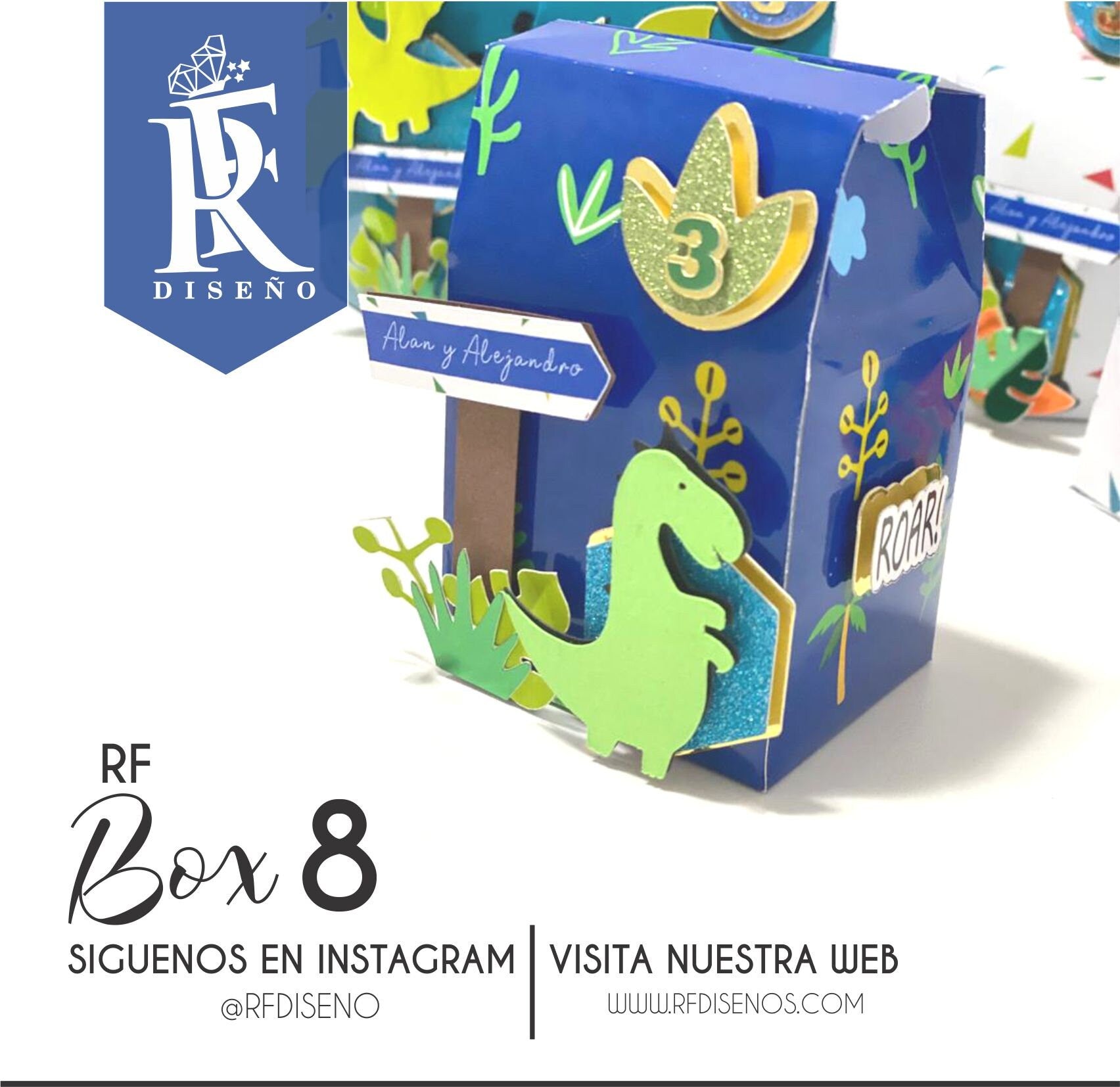 RF BOX 8 - Template favor Box - Does not include the photo design. Paper decor / Paper / Paper Box / Templates Paper/ Templates Box Paper