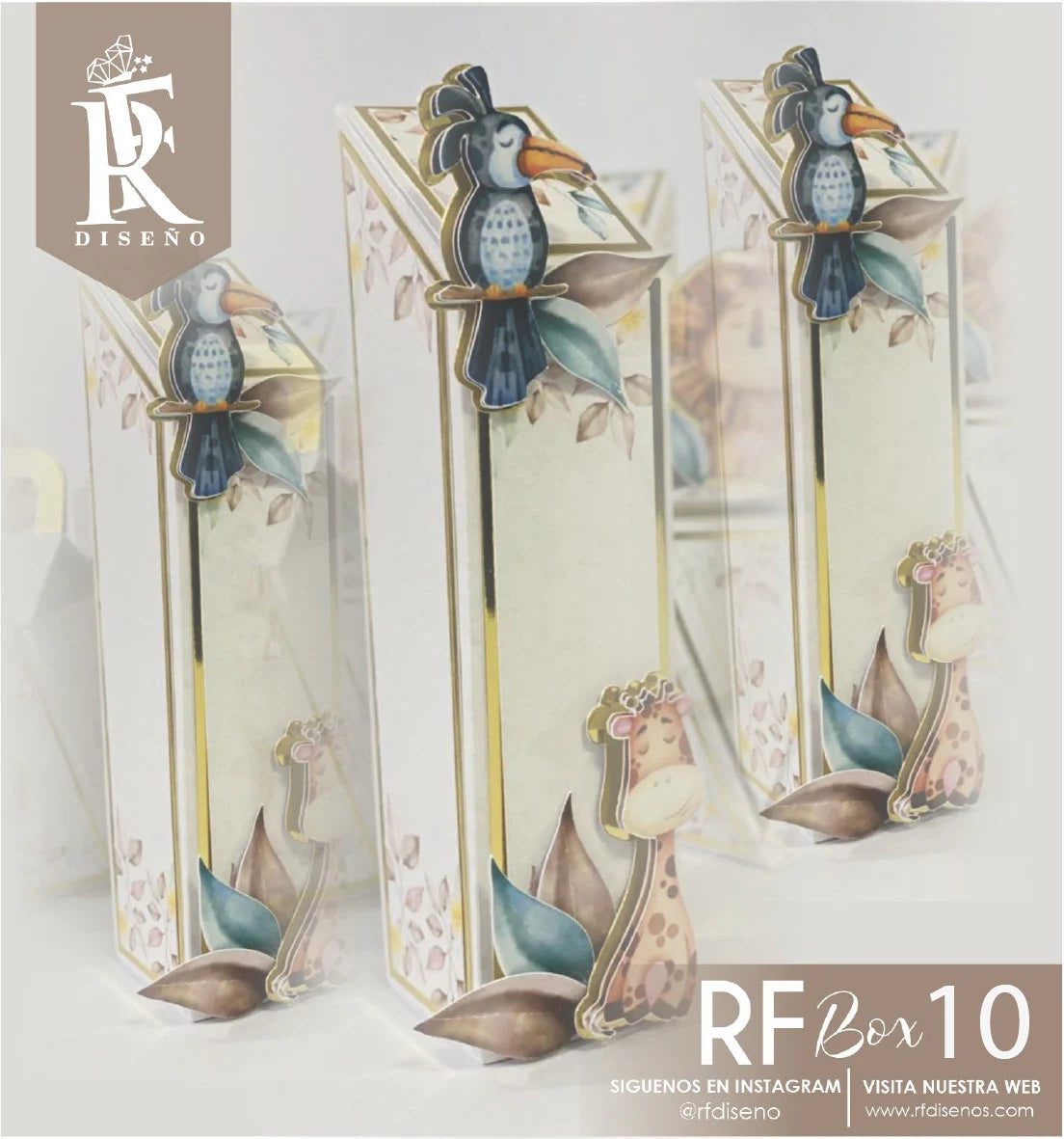 RF BOX 10 - Template Box - Paper box - Plantilla de cajas - Does not include the photo design