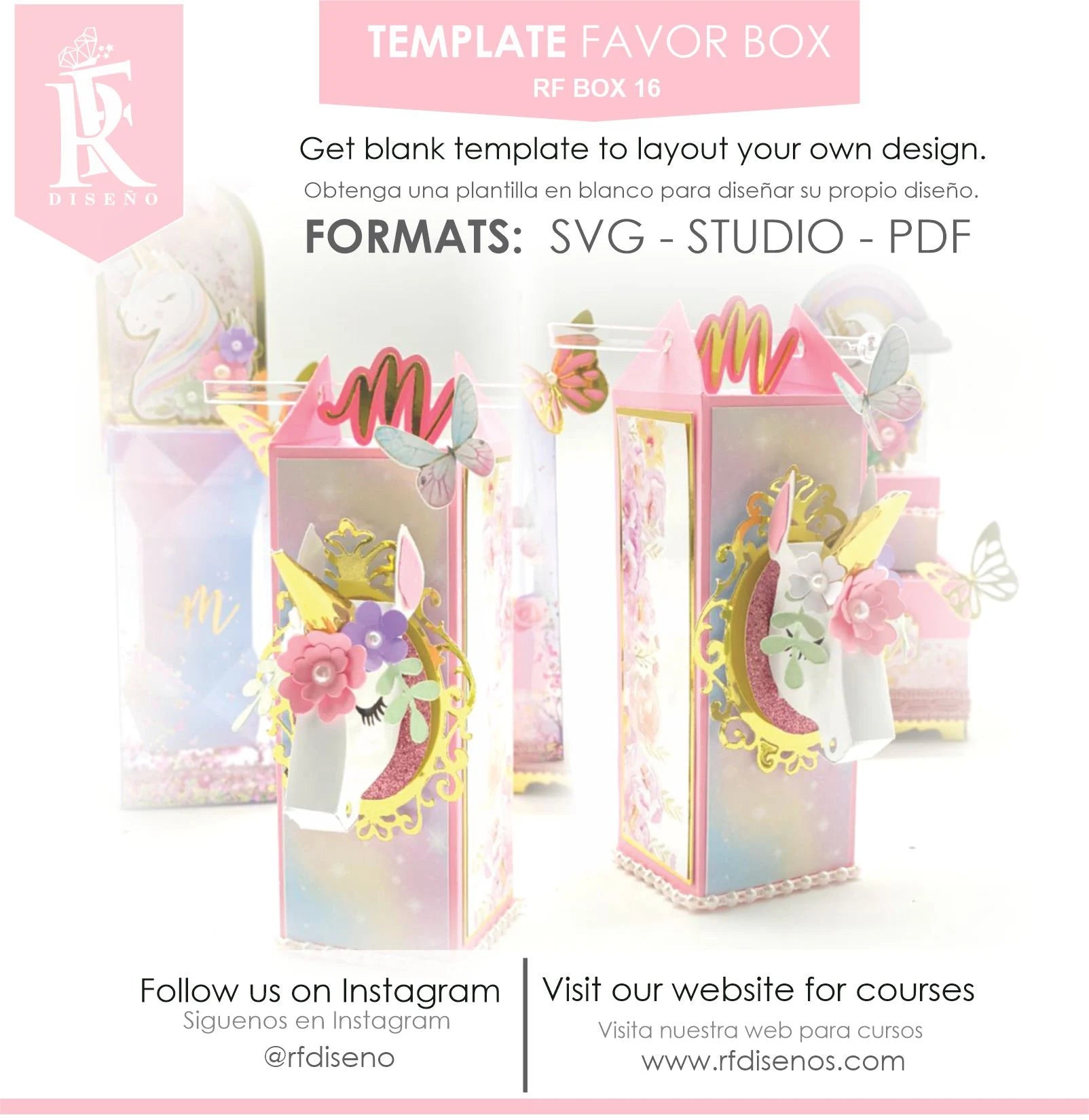 RF BOX 16 - Template Box - Does not include the photo design - Paper Templates box