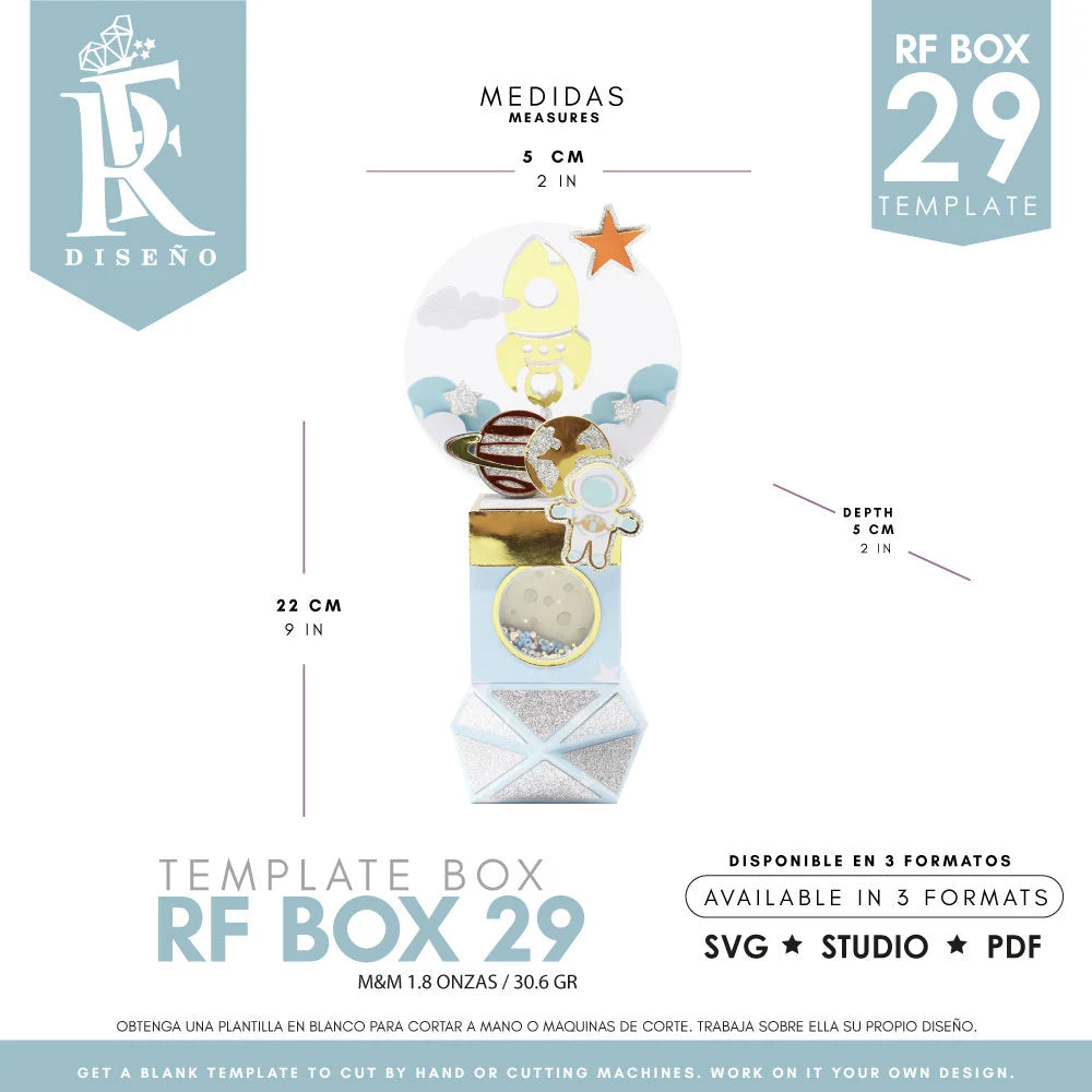RF BOX 29 - Template box - Does not include the photo design