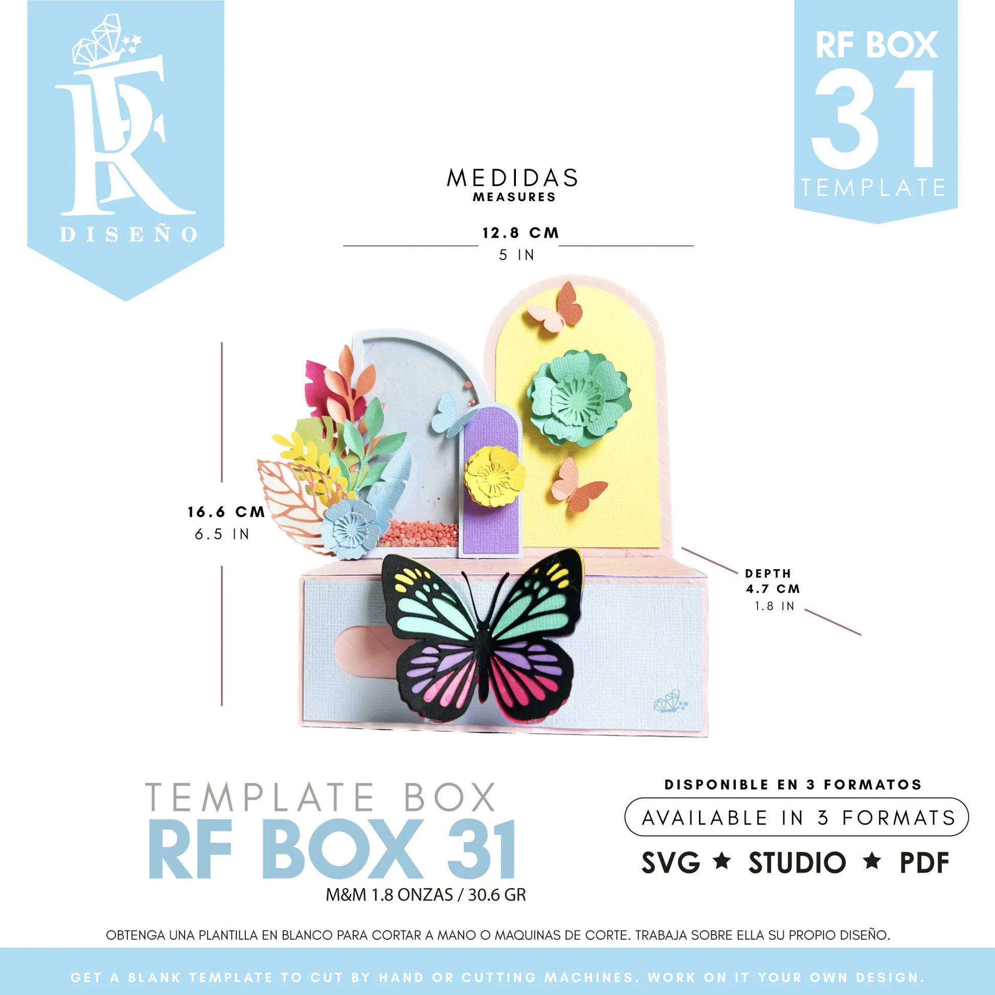 RF BOX 31 - Template Box Shaker - Luces - Movement - Does not include the photo design