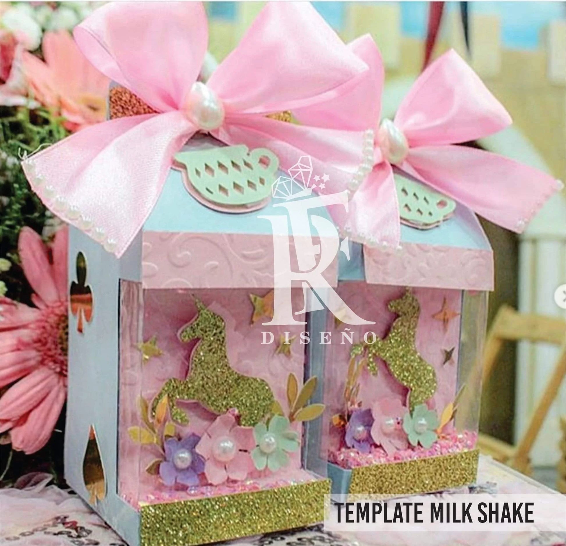 RF BOX 2 - Template Milk Box Shaker - Does not include the photo design