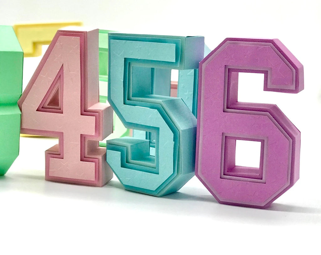 3D NUMBER PAPERCRAFT